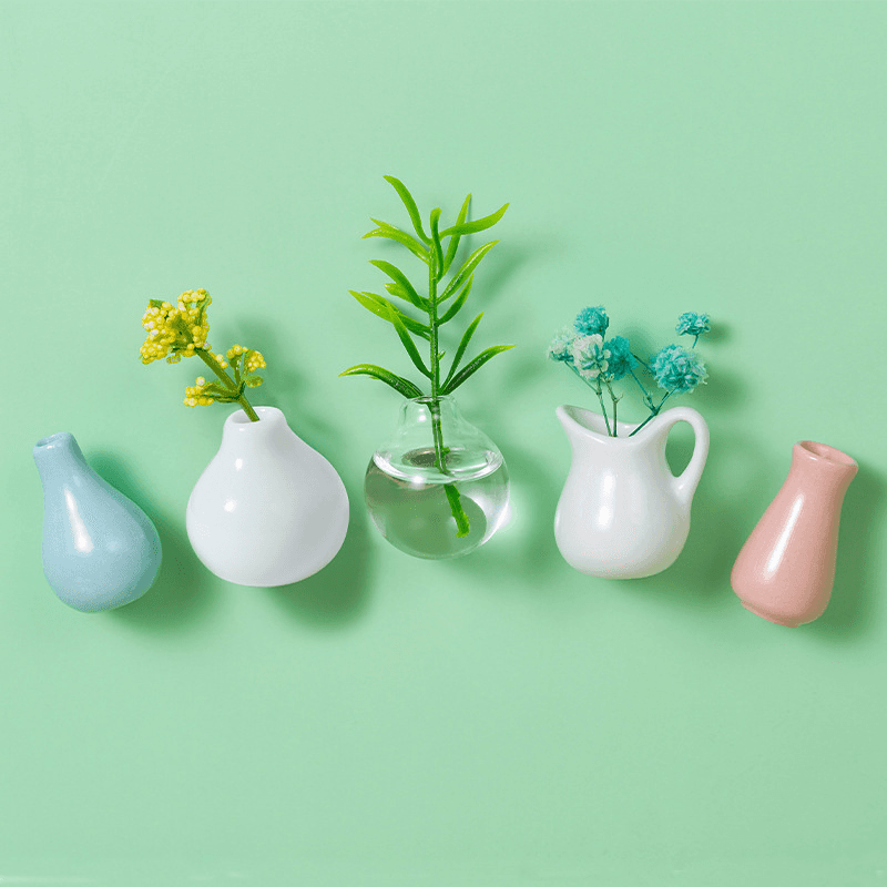 Magnetyczne Mini Wazoniki – Dekoracja Kwiatowa Na Lodówkę