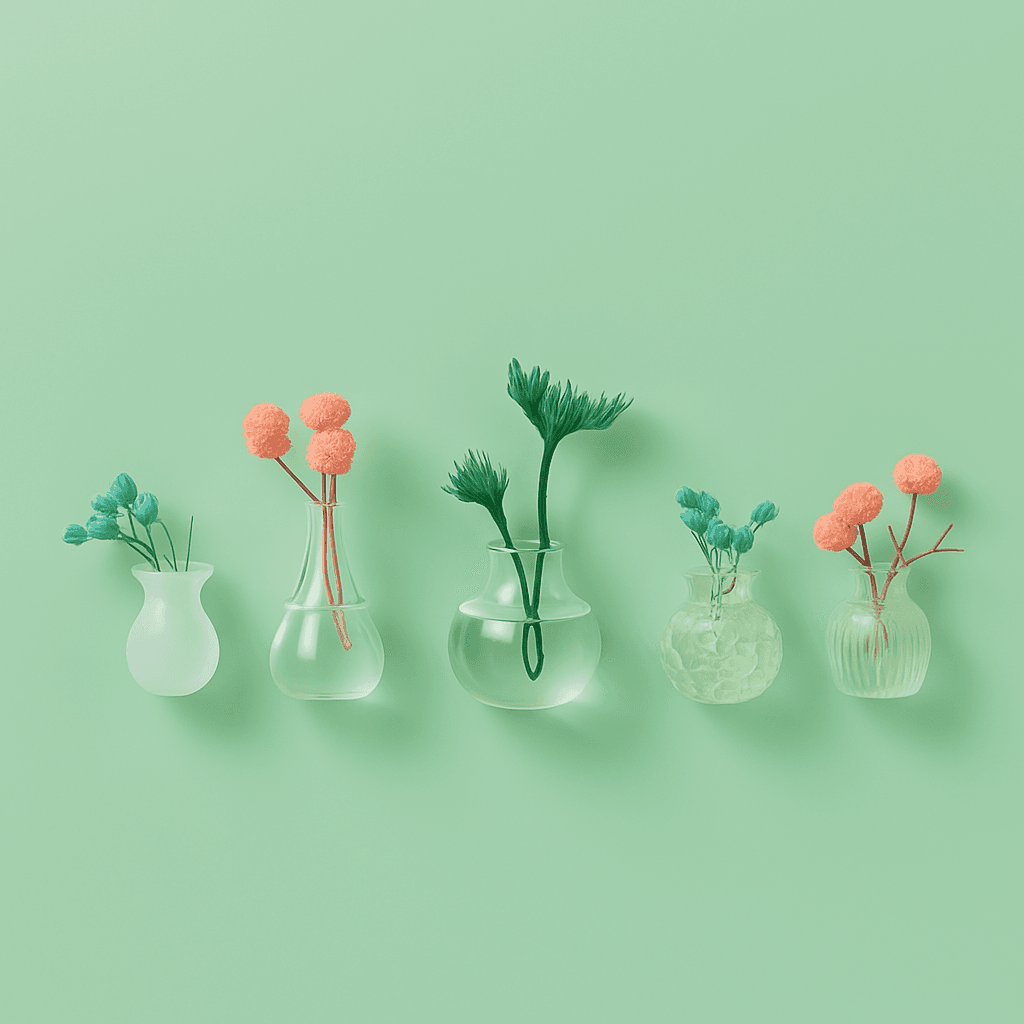 Magnetyczne Mini Wazoniki – Dekoracja Kwiatowa Na Lodówkę