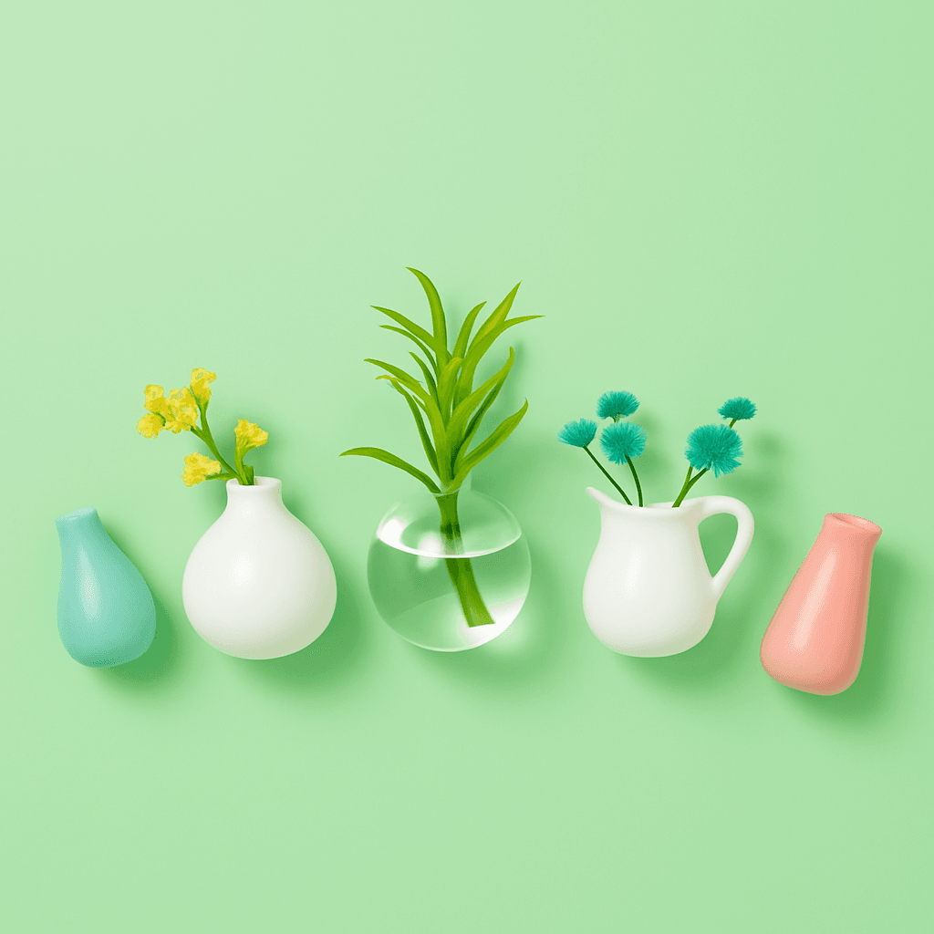 Magnetyczne Mini Wazoniki – Dekoracja Kwiatowa Na Lodówkę